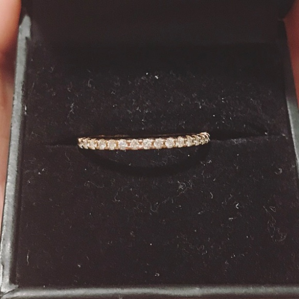 Diamond Stackable band in 14k Rose gold